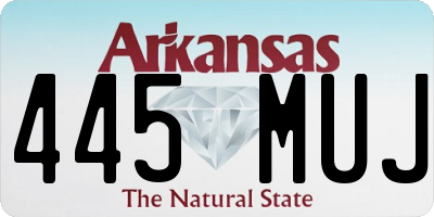 AR license plate 445MUJ