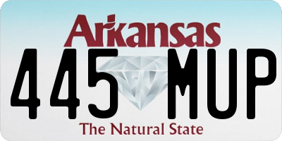 AR license plate 445MUP