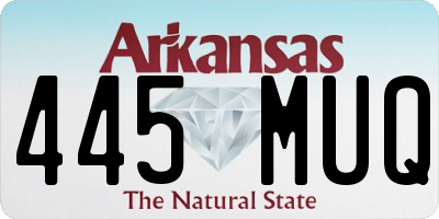 AR license plate 445MUQ