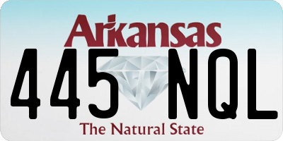 AR license plate 445NQL