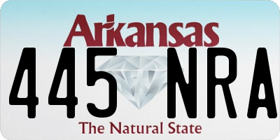 AR license plate 445NRA