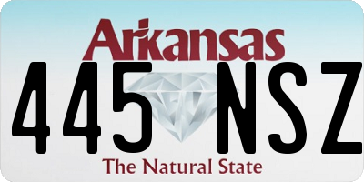 AR license plate 445NSZ
