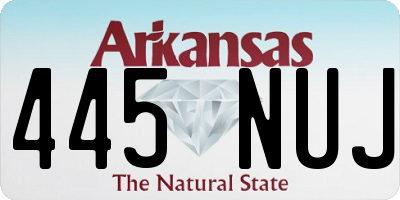 AR license plate 445NUJ