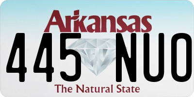 AR license plate 445NUO