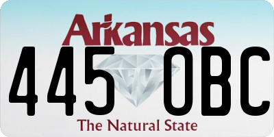 AR license plate 445OBC