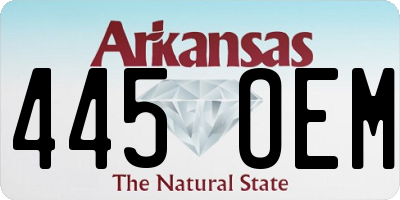 AR license plate 445OEM