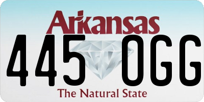 AR license plate 445OGG