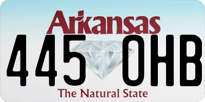AR license plate 445OHB