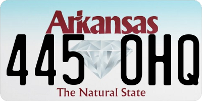 AR license plate 445OHQ