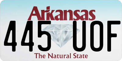 AR license plate 445UOF