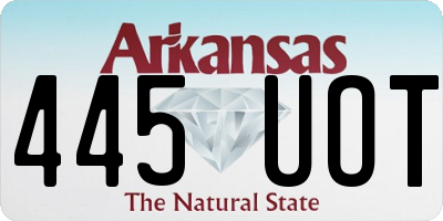 AR license plate 445UOT