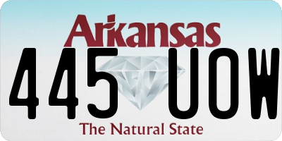 AR license plate 445UOW