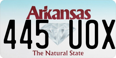 AR license plate 445UOX