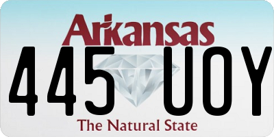 AR license plate 445UOY