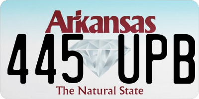 AR license plate 445UPB