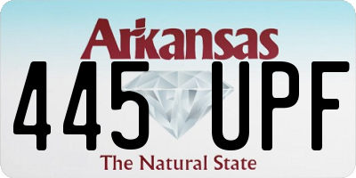 AR license plate 445UPF
