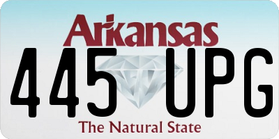 AR license plate 445UPG