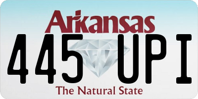 AR license plate 445UPI