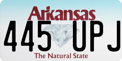 AR license plate 445UPJ