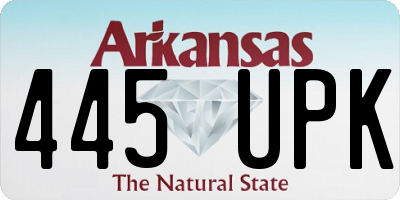 AR license plate 445UPK