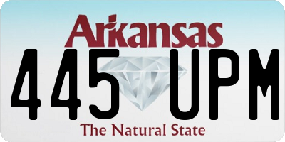 AR license plate 445UPM