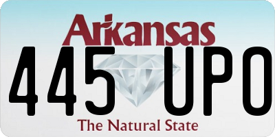 AR license plate 445UPO