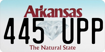 AR license plate 445UPP