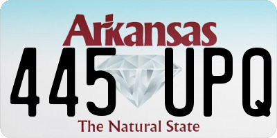 AR license plate 445UPQ