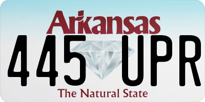 AR license plate 445UPR