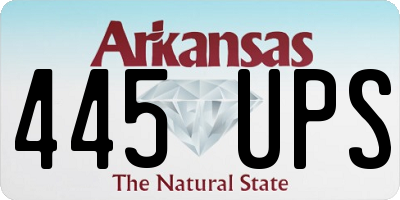 AR license plate 445UPS