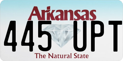 AR license plate 445UPT