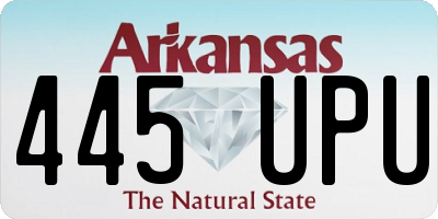 AR license plate 445UPU