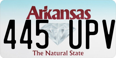 AR license plate 445UPV