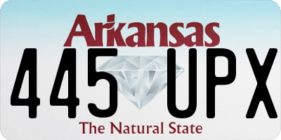 AR license plate 445UPX