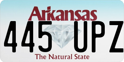 AR license plate 445UPZ