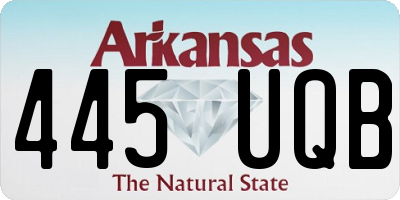 AR license plate 445UQB