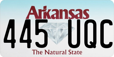 AR license plate 445UQC