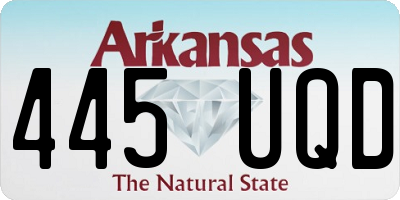 AR license plate 445UQD