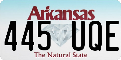 AR license plate 445UQE