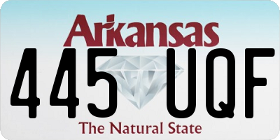 AR license plate 445UQF