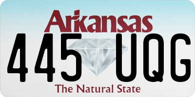 AR license plate 445UQG