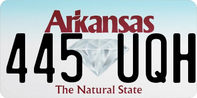 AR license plate 445UQH