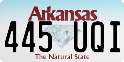 AR license plate 445UQI