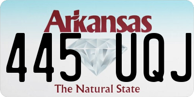 AR license plate 445UQJ