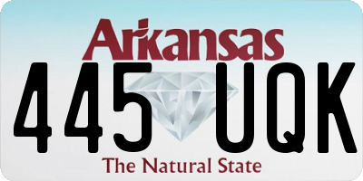 AR license plate 445UQK