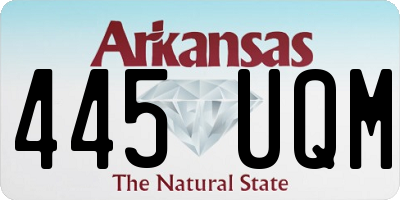 AR license plate 445UQM