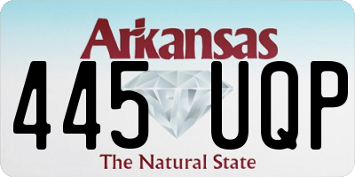 AR license plate 445UQP