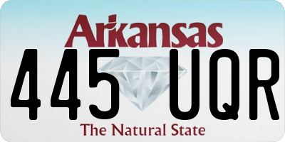 AR license plate 445UQR