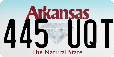 AR license plate 445UQT