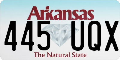 AR license plate 445UQX
